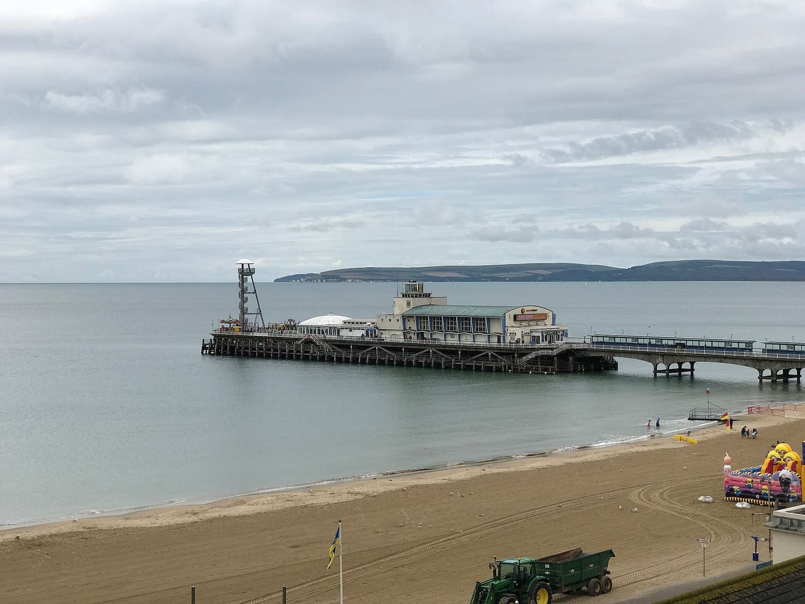 Bournemouth Pier and seafront under a clear winter sky