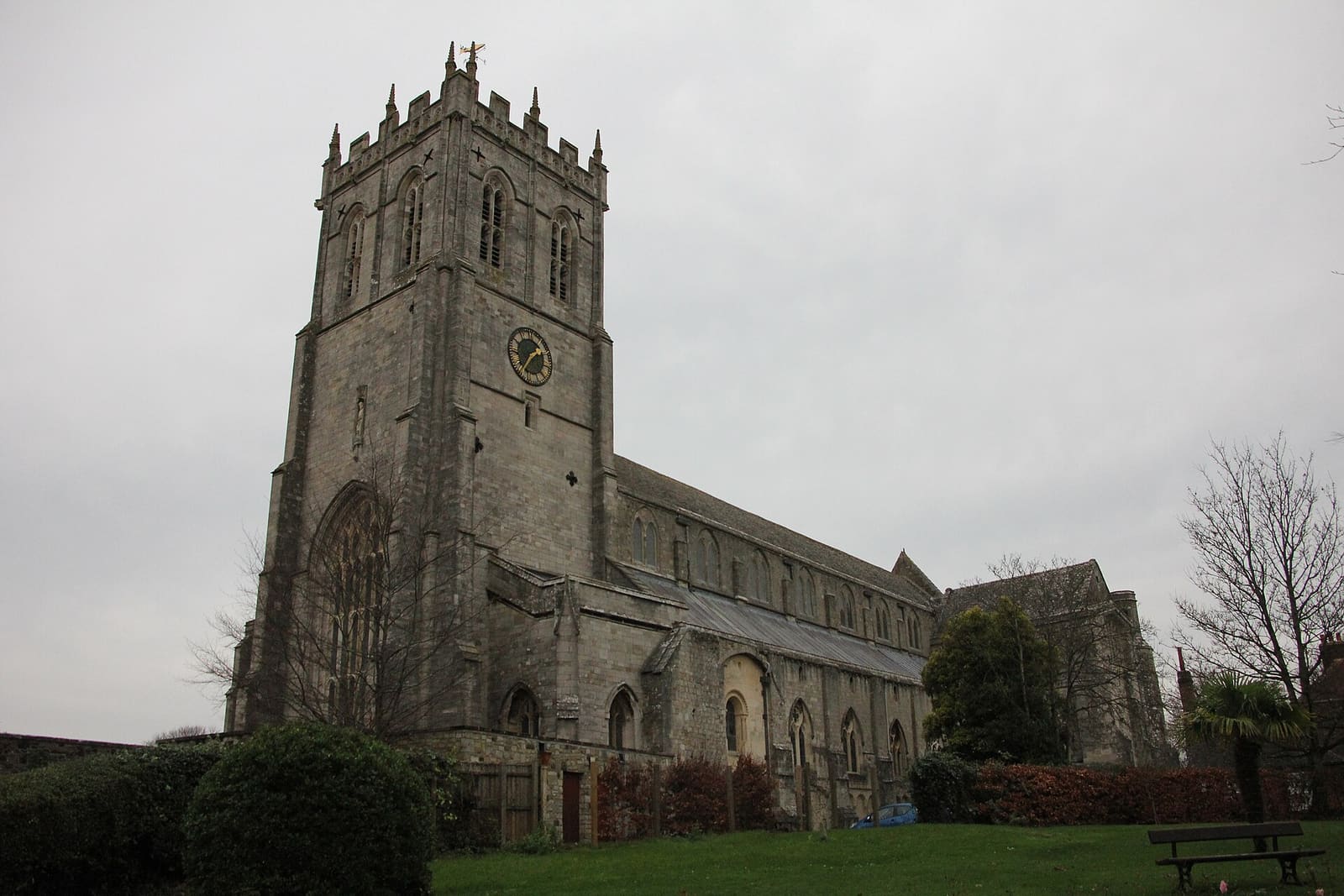 Christchurch Priory in the medieval town of Christchurch